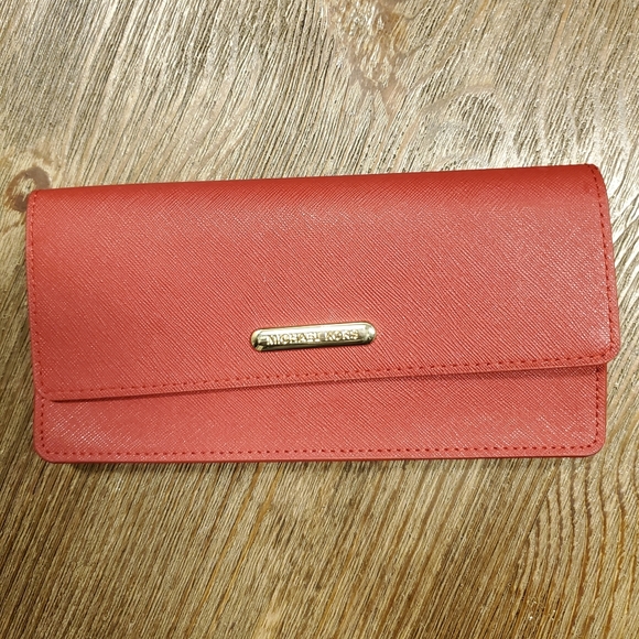 michael kors red clutch